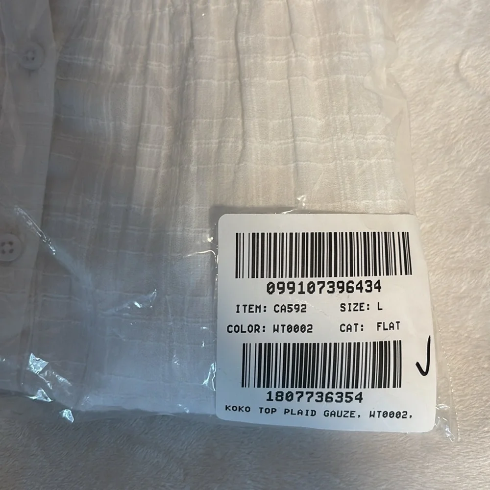NWT J. Crew Smocked-neck top in textured gauze